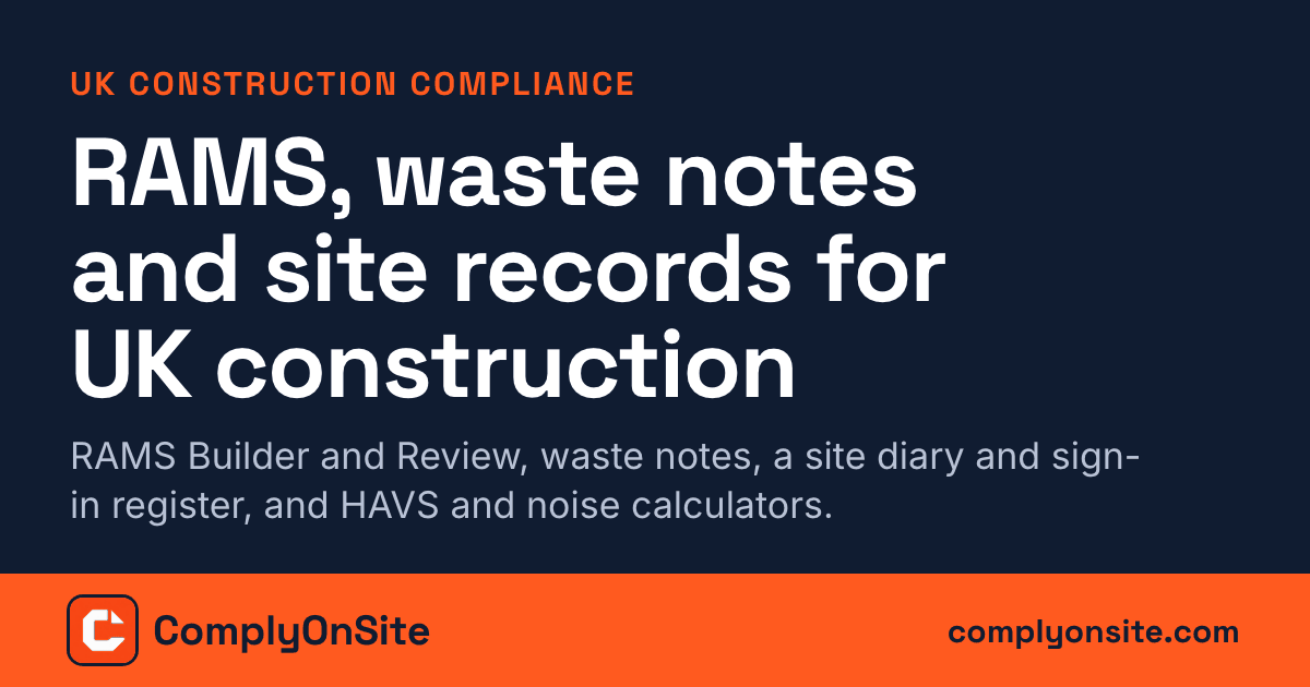 ComplyOnSite screenshot 1